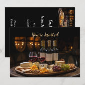 Dégustation de vin Anniversaire Fête Invitation Vi (Devant / Derrière)