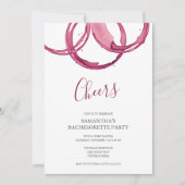 Dégustation de vin Bachelorette Party Invitation (Devant)