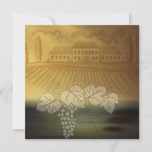 Dégustation de vin Cocktail Invitation (Dos)