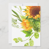 Dégustation de vin de tournesol Invitation de fête (Dos)