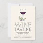 Dégustation de vin Dîner Invitation (Devant)