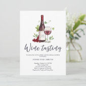 Dégustation de vin Douche nuptiale invitation Rust (Debout devant)