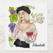 Dégustation de vin Fête des mariées Étiquette de v (Étiquettes simples)