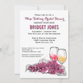 Dégustation de vin Invitation à la douche nuptiale (Devant)