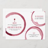 Dégustation de vin Invitation de douche nuptiale R (Devant / Derrière)