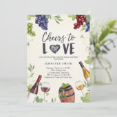 Dégustation de vin invitation de la douche nuptial (Debout devant)