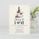 Dégustation de vin invitation de la douche nuptial (Debout devant)