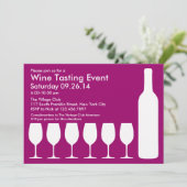 Dégustation de vin Invitation plate (Debout devant)