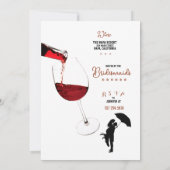 Dégustation de vin Invitations de douche nuptiale (Dos)