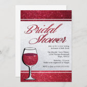 Dégustation de vin rouge Invitation de douche nupt (Devant / Derrière)