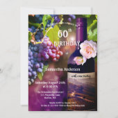 Dégustation de vins adultes Invitation d'anniversa (Devant)