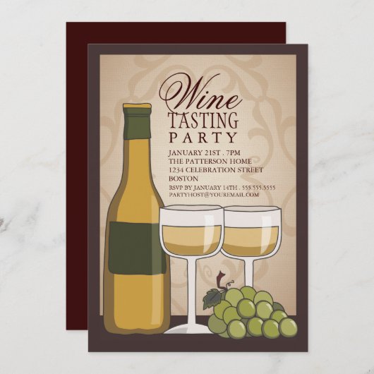 Dégustation de vins Invitation à la Toscane Old Wo (Devant / Derrière)