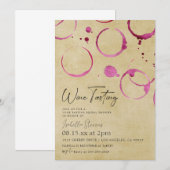 Dégustation De Vins Invitation De Douche Nuptiale (Devant / Derrière)