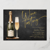 Dégustation De Vins Invitation De Douche Nuptiale (Recto)