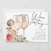 Dégustation De Vins Invitation De Douche Nuptiale (Devant)