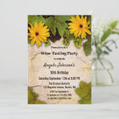 Dégustation Florale de vin Invitation Anniversaire (Debout devant)