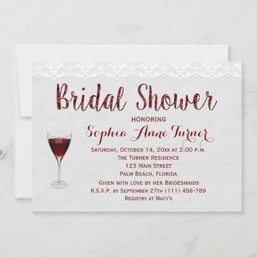 Dégustation Rustique De Vin Invitation De Douche N (Devant)