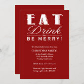 Dégustez et soyez joyeux Noël Invitation (Devant / Derrière)