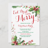 Dégustez et soyez joyeux Noël Invitation (Devant)