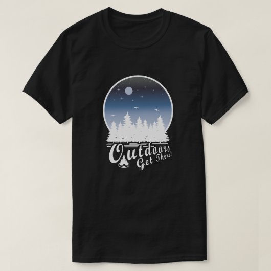 Dehors, arrivez ! T-Shirt Lune T (Design devant)