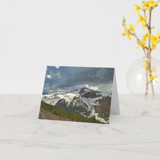 Dehors carte de note (blanc) (Fleur jaune)