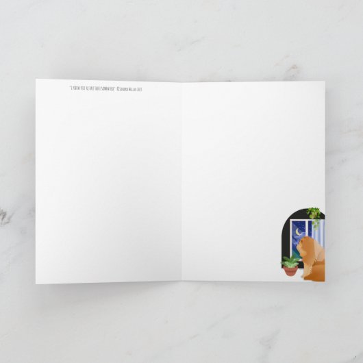 DEHORS IL Y A QUELQUE PART Chow cartes d'art (Intérieur)