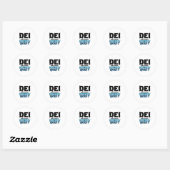 Dei Definitely Earned It Motivational  Ronde Sticker (Vel)