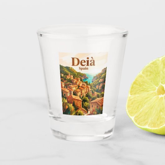 Deià Spanje Shot Glas (Voorkant)