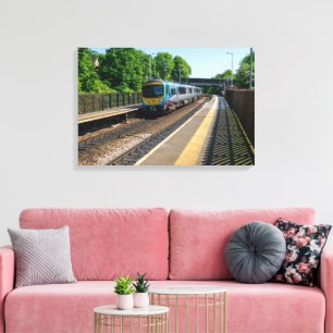 Deighton Railway Station, Huddersfield Canvas Afdruk