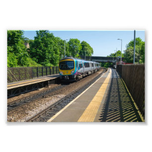 Deighton Railway Station, Huddersfield Foto Afdruk