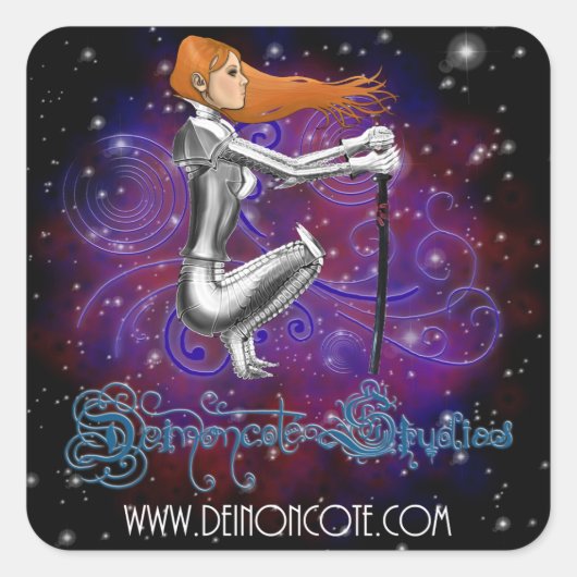 Deinoncote Studios Logo Vierkante Sticker (Voorkant)