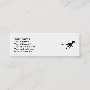 Deinonychus dinosaur mini visitekaartje