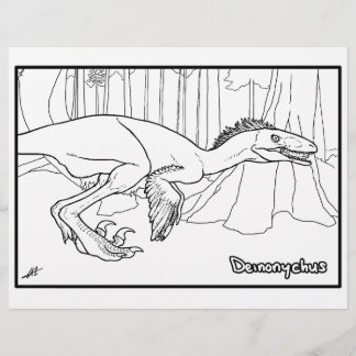 Deinonychus - Kleurplaat.