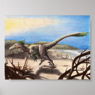 Deinonychus op Beach Print