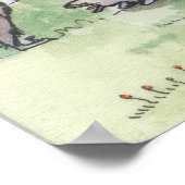 Deinonychus vader met kuikens poster (Hoek)