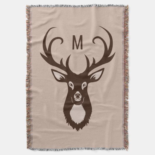 Deite met uw monogram deken (Voorkant Verticaal)