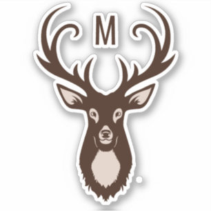 Deite met uw monogram sticker