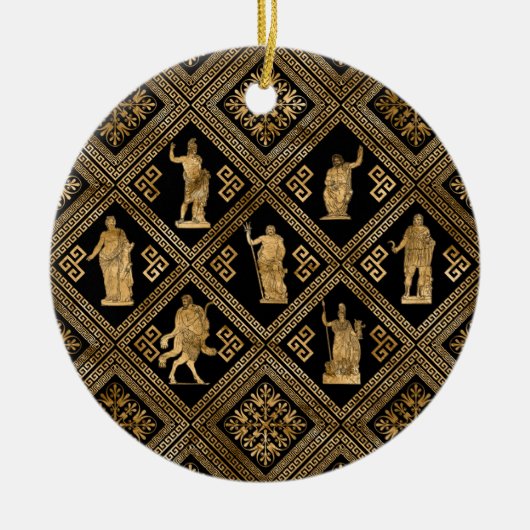 Déités grecques et méandre ornement clé (Devant)