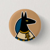 Deity : Anubis Ronde Button 3,2 Cm (Voorkant)