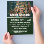 Deity God Statue, Hindu Event Adverteren Flyer (Hand)