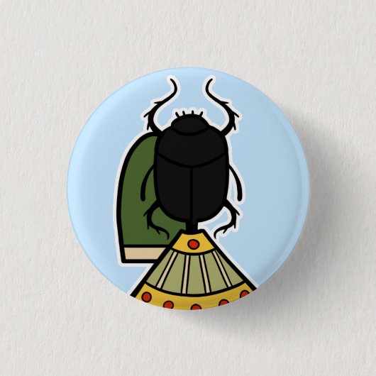 Deity : Khepri Ronde Button 3,2 Cm (Voorkant)
