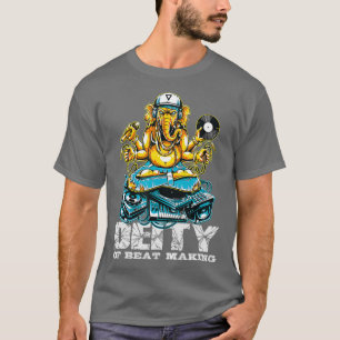 Deity of Beat Making Ganesha DJ Platenspeler Music T-shirt