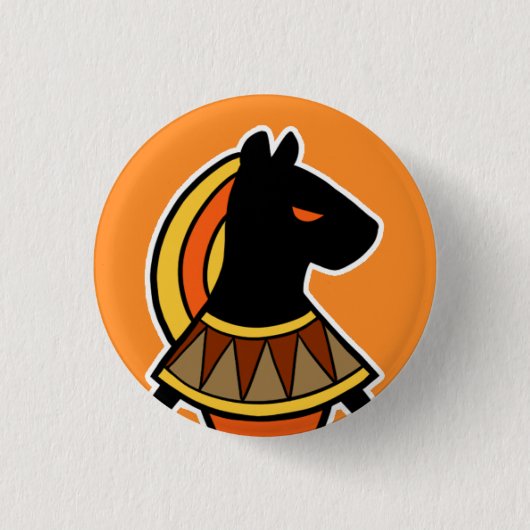 Deity : Sekhmet Ronde Button 3,2 Cm (Voorkant)