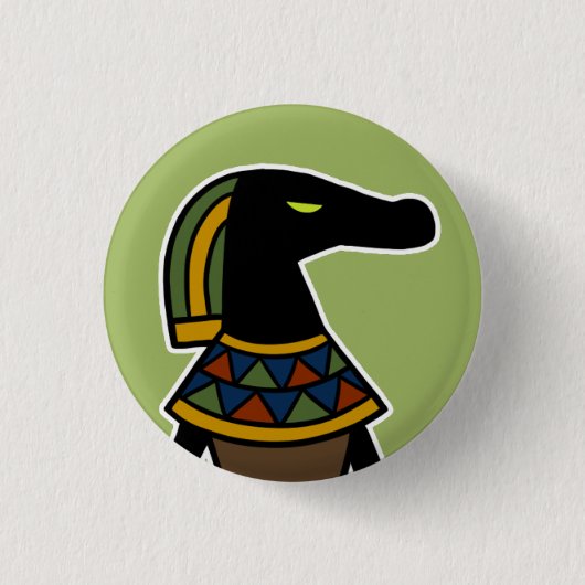 Deity : Sobek Ronde Button 3,2 Cm (Voorkant)