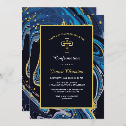 Deja Blue Religious Kaart (Voorkant / Achterkant)