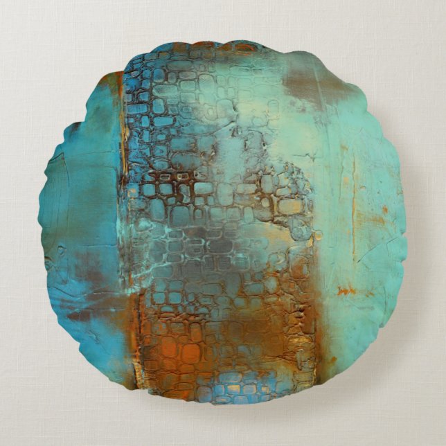 Deja Blue Rond Kussen (Voorkant)