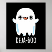 Deja Boo Funny Ghost Pun Dark BG Poster (Voorkant)
