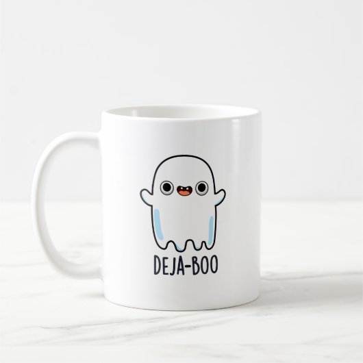 Deja Boo Funny Ghost Pun Koffiemok (Links)