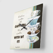 Deja' Brew Coffee Art Stapelde Cups Mok Caffeine Vierkante Klok (Hoek)