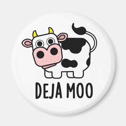 Deja Moo Funny Koe Pun Magneet (Voorkant)